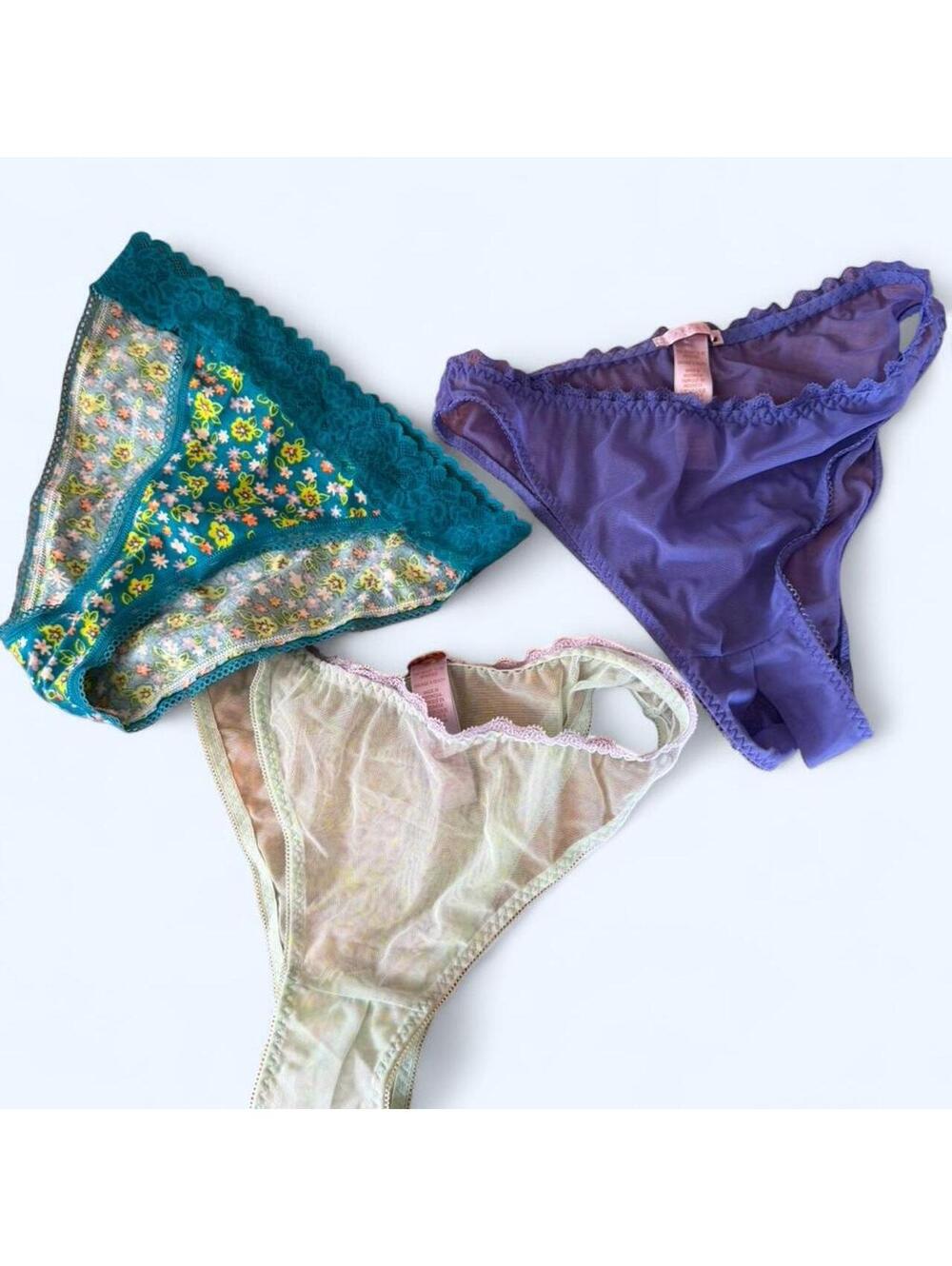 Savage x Fenty multicoloured lace Size XS set of 3